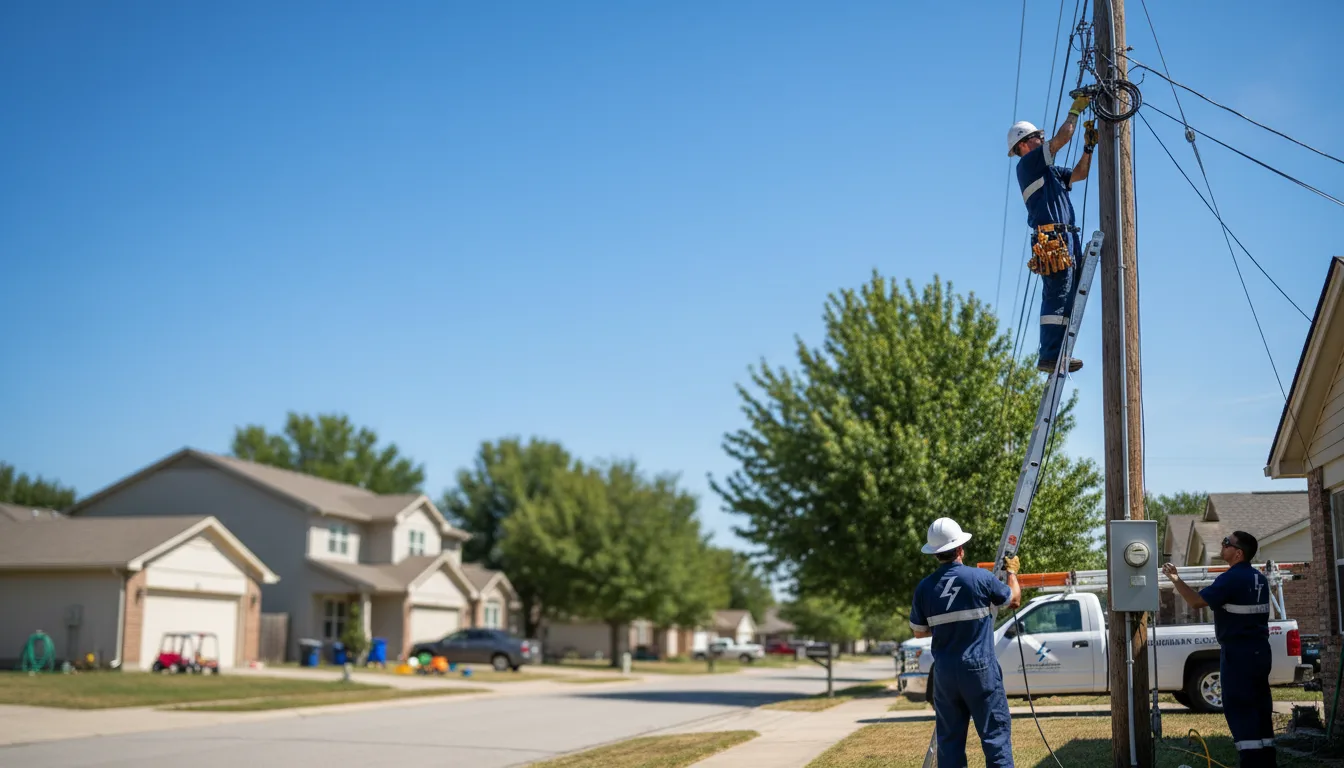 Residential electrician providing installation services in Crandall, IN